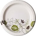 Dixie Food Service Dixie® UX9PATHPK, Pathways Paper Plates, 8-1/2" Dia., Green/Burg/Wht, 15/Pack UX9PATHPK